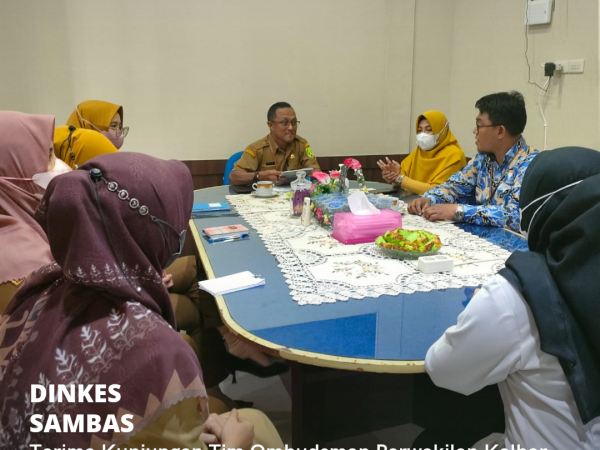 Dinkes Sambas Terima Kunjungan Ombudsman Kalbar