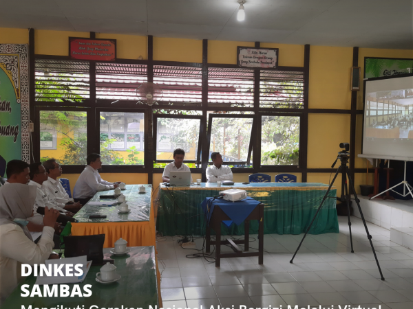 Dinkes Sambas Mengikuti Gerakan Nasional Aksi Bergizi Melalui Virtual