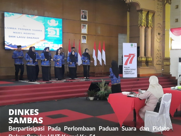 Dinkes Sambas Berpartisipasi Dalam Perlombaan HUT Korpri