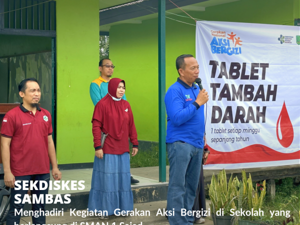 Sekdiskes Hadiri Kegiatan Gerakan Aksi Bergizi di SMAN 1 Sajad
