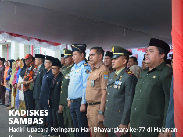Kadiskes Sambas Hadiri Upacara Peringatan Hari Bhayangkara ke-77