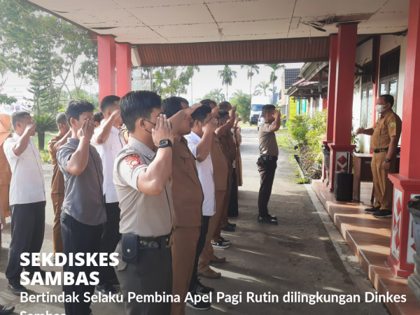 Sekdiskes Pimpin Apel Pagi Rutin Dinkes Sambas