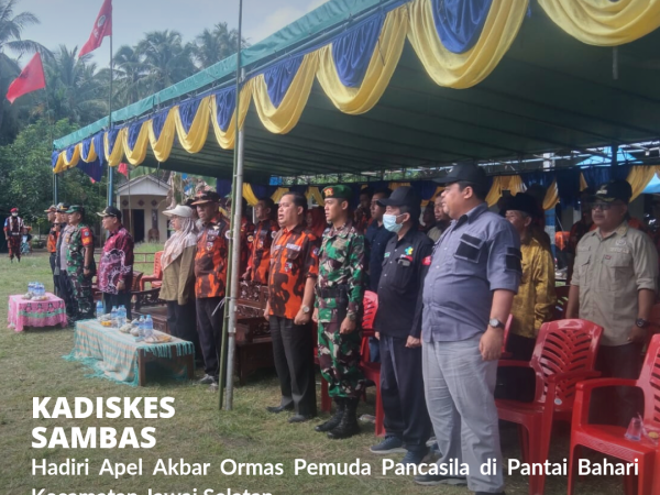 Kadiskes Sambas Hadiri Apel Akbar Pemuda Pancasila di Pantai Bahari Jawai Selatan