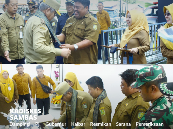 Kadiskes Sambas Dampingi Pj. Gubernur Kalbar Resmikan Sarana MCU di RSUD Sambas.