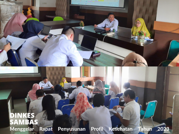 Dinkes Sambas Gelar Rapat Penyusunan Profil Kesehatan Tahun 2023.