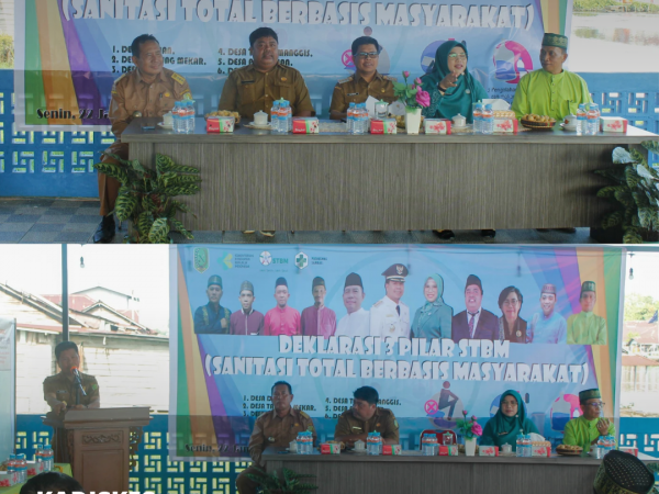 Kadiskes dampingi Bupati Sambas Hadiri Deklarasi STBM Tiga Pilar di Kecamatan Sambas.