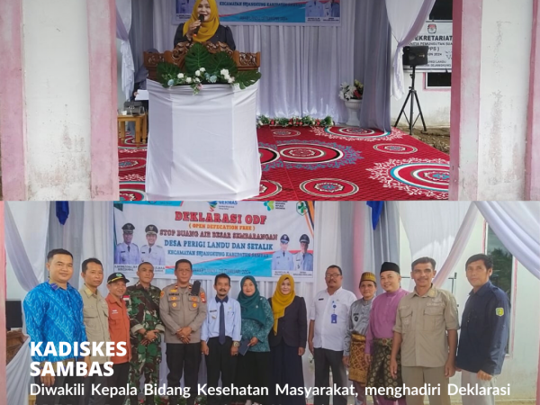 Kabid Kesmas Hadiri Deklarasi ODF di Kecamatan Sejangkung.