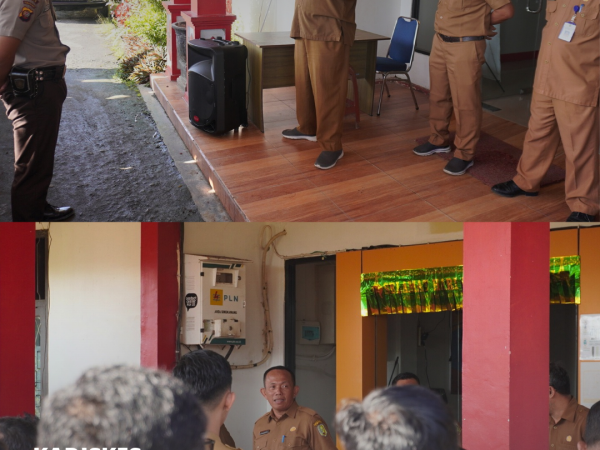 Kadiskes Sambas Pimpin Apel Pagi.