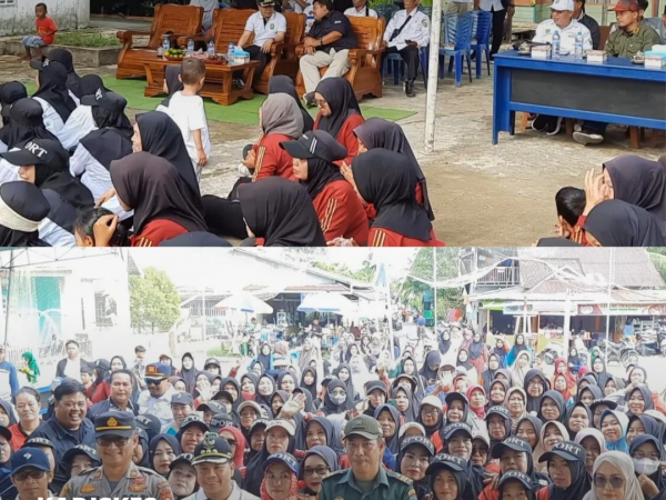 Kadiskes dampingi Bupati Sambas hadiri Germas di Desa Sungai Baru.